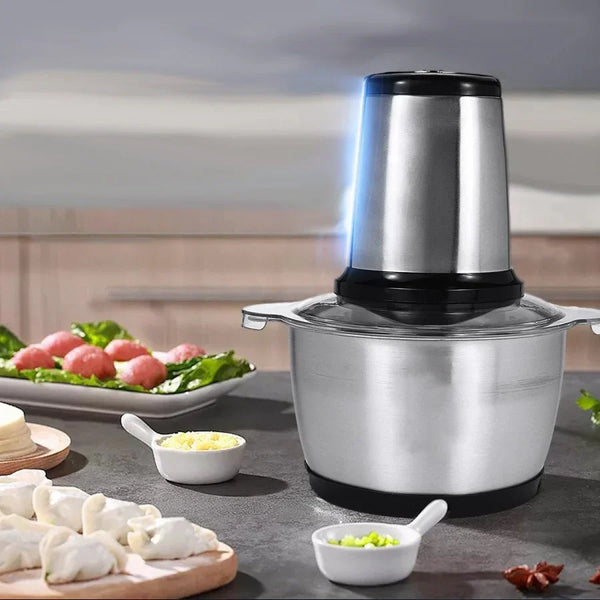 Tocator electric cu 4 cutite, vas din inox , capacitate 2 litri, 250W