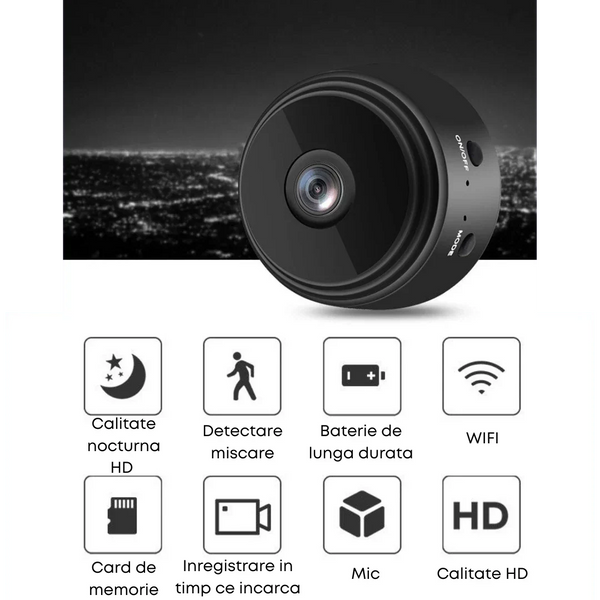 Set 2 x Camera video Wi-Fi 1080p HD, NightVision, Senzor de miscare