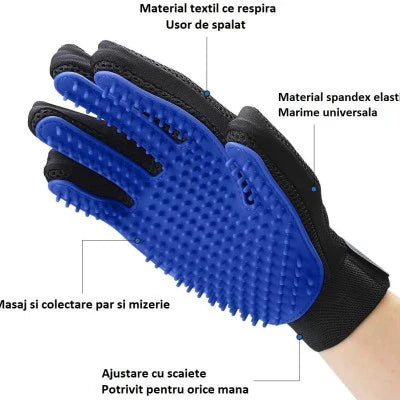 Aparat de tuns animale, 4 capete diverse marimi, accesorii incluse, pentru orice tip par + Manusa pentru par de animale CADOU