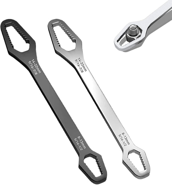 Set 2 x Cheie Universală Dublă Auto-strângere – Multifuncțională, 8-22 mm