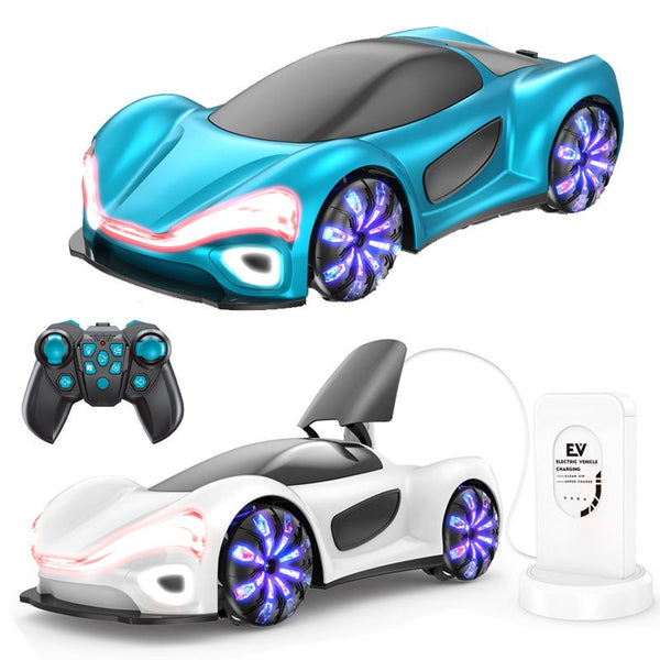 Mașinuță de cascadorii 2.4G cu aburi, lumini colorate și control complet