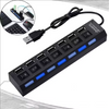 Hub USB 2.0 cu 7 porturi și întrerupătoare individuale – Viteză 480 Mbps