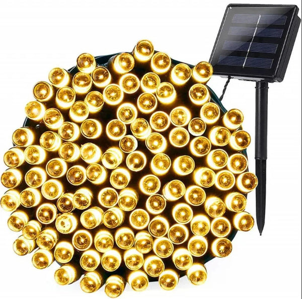 Pachet 1+1 CADOU Instalatie solara cu 100 LED-uri, lungime 10 metri