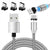 1+1 CADOU - Cablu de incarcare 3 in 1 magnetic cu mufa lightning, micro-USB si type C