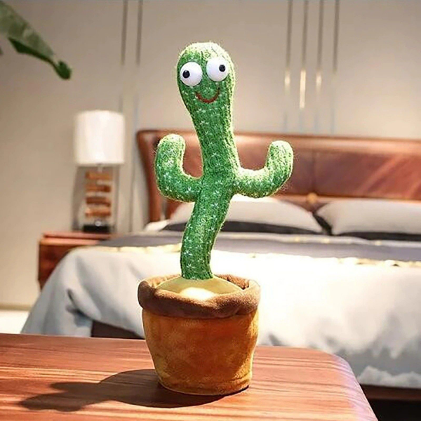 1+1 CADOU - Jucărie Interactivă Cactus Dansator și Vorbitor