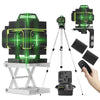 Nivela laser 4D cu 16 linii, autonivelare, telecomandă, lumina verde, platformă de ridicare, Trepied