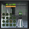 Nivela laser 4D cu 16 linii, autonivelare, telecomandă, lumina verde, platformă de ridicare, Trepied