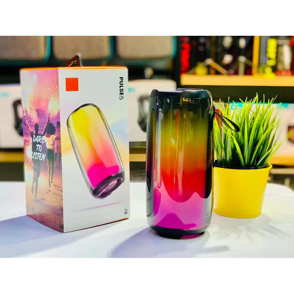 Boxa portabila cu lumini colorate, Bluetooth, PLUSE5