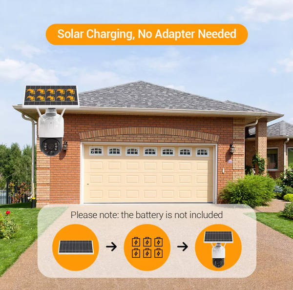 Camera Supraveghere solara cu SIM, conexiune 4G, 4MP 2048 x 1536 cu panou solar
