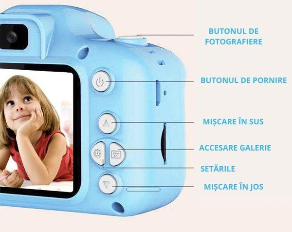 Camera Foto-Video Digitala pentru copii, camera 3 MP, ecran 2 inch