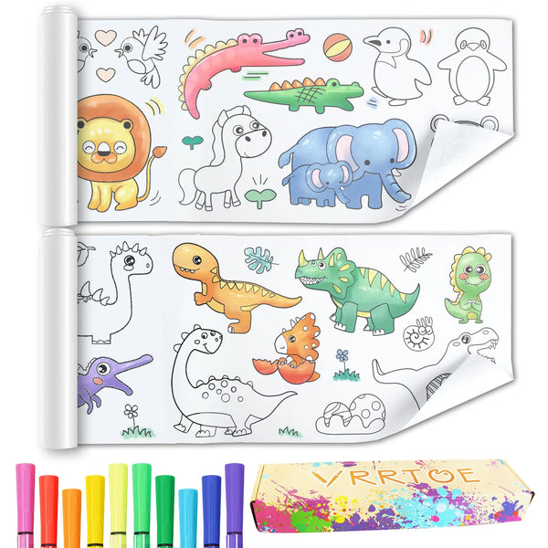 Set 2 bucăți 3 metri rolă de hârtie personalizată pentru colorat – desene și schițe pentru copii