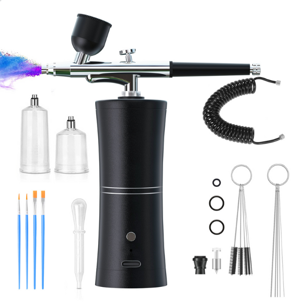 Aerograf Profesional Wireless – Pentru Torturi, Unghii, Make-up & Artă Creativă