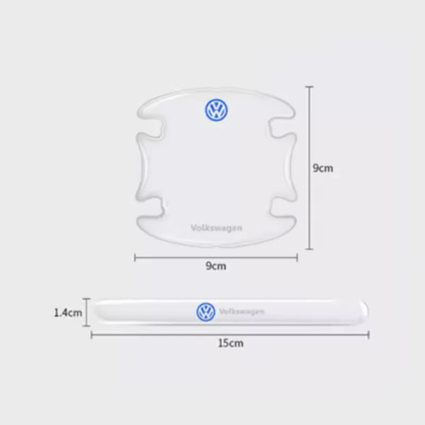Stickere transparente anti-coliziune pentru uși și mânere auto, 8 buc.