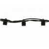 Ghirlanda Luminoasa 5M cu 10 Becuri LED, E27, 1W, Interconectabile,Cablu cu Pendul Negru, Lumina Calda,de Exterior