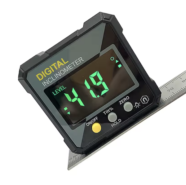 Dispozitiv digital pentru măsurarea unghiului 4×90° cu fixare magnetică