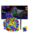Instalatie cu incarcare solara, 500 LED, 50 metri, 12-14 ore de functionare