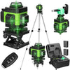 Set nivela laser 4D, 16 linii verzi, autonivelare automată, telecomandă, trepied + platformă