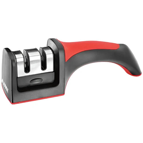 1+1 CADOU Polizor de ascutit cutite carbid si ceramica, rosu/ negru