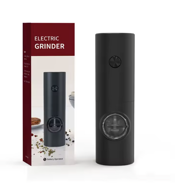 Râșniță electrică pentru condimente, operare automată cu o singură mână, mecanism ceramic reglabil și iluminare LED