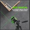 Nivela laser 4D cu 16 linii, autonivelare, telecomandă, lumina verde, platformă de ridicare, Trepied